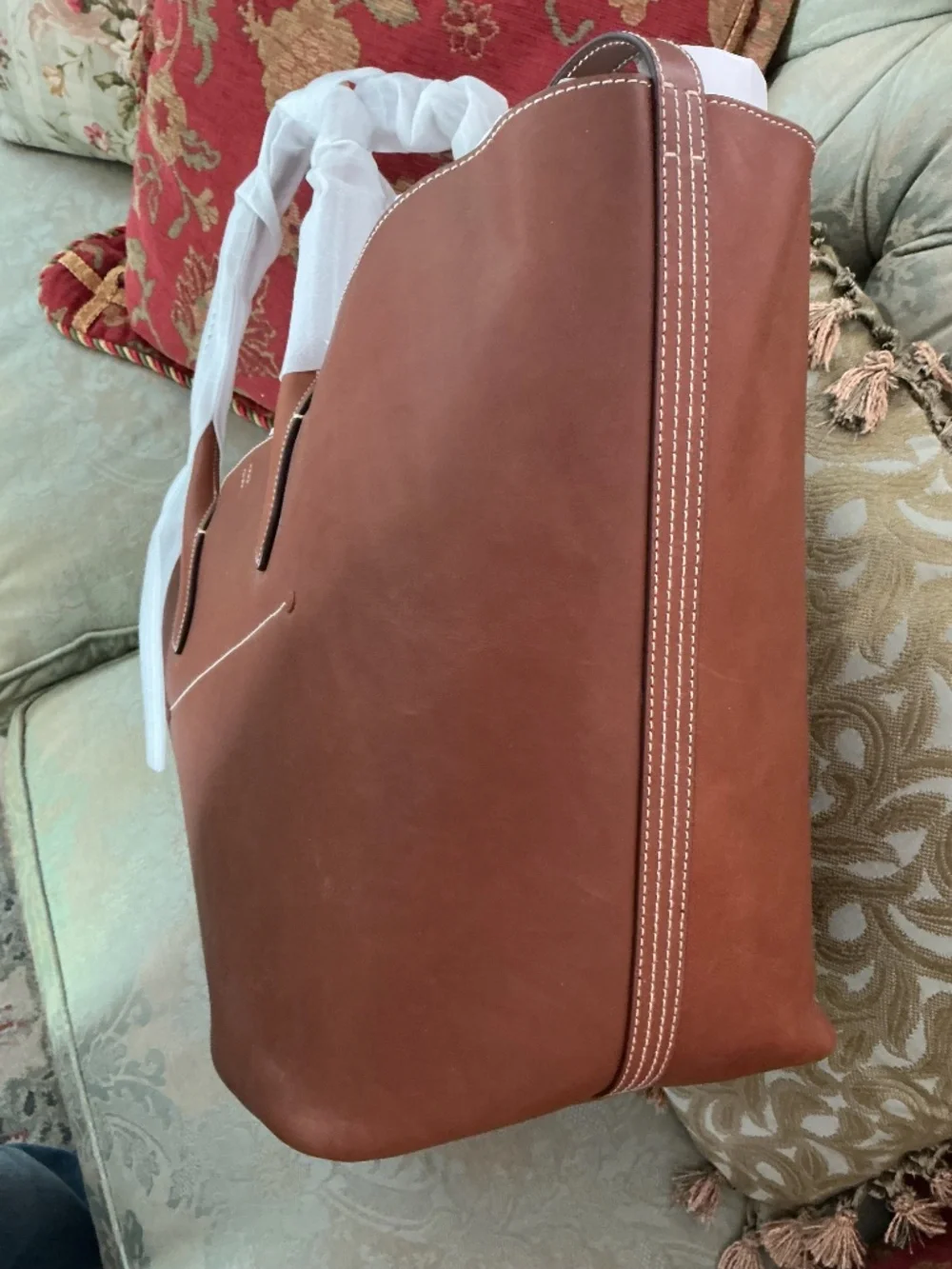 Polo Ralph Lauren Bellport large leather tote, NWT - Picture 4 of 8